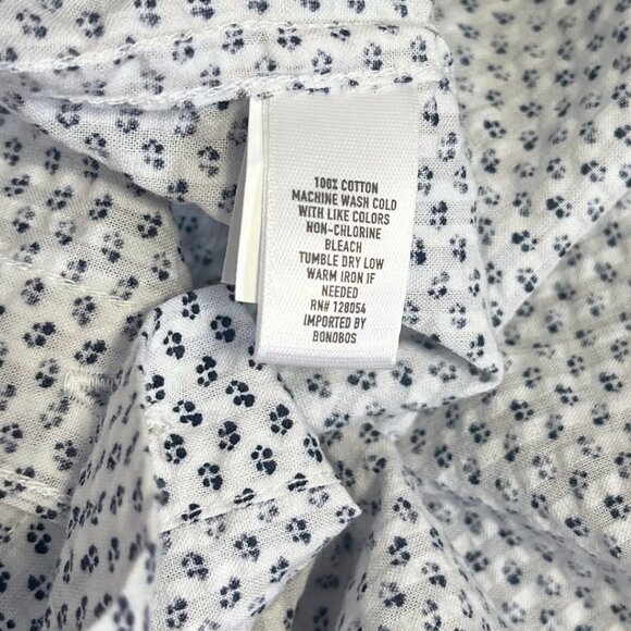 Bonobos Riviera Button Shirt Mens Size XL 100% Cotton Seersucker Short Sleeve - Picture 8 of 10